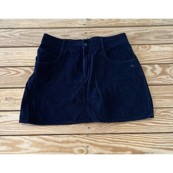 Roxy Corduroy Mini Skirt Size Small Women’s Black - Picture 1 of 7